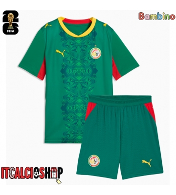 Senegal Seconda Maglia Bambino Mondiali 2026 Manica Corta (+ Pantaloni corti)